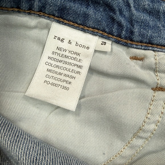 rag & bone Women's Lori Mid Rise Wide Leg Jeans Medium Wash Size 28 NEW $258 - Picture 10 of 12